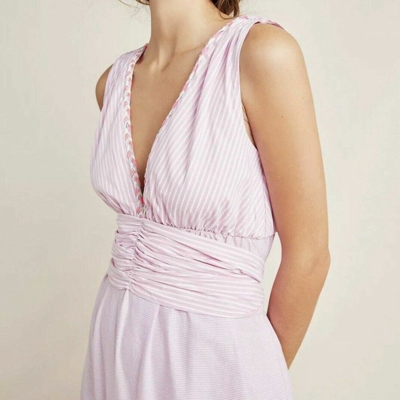 Miss Los Angeles Pink Stripe Tiered dress - Picture 3 of 6